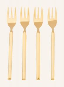 Набор столовых приборов Broste Copenhagen 4 шт Set Kuchengabeln TVIS, золотой