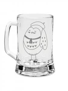 Пивная кружка сова Франция без слов в прозрачном виде Mr. & Mrs. Panda