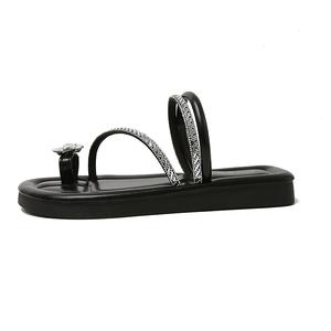 NANJIREN Вырезные стразы бесшумные устойчивые к запахам, устойчивые к истиранию, быстросохнущие амортизирующие шлепанцы женские - черные, цвет Black