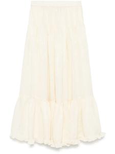 Юбка макси с оборками PNK, желтый