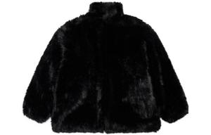 Меховая женская куртка Fur Women's Black Balenciaga