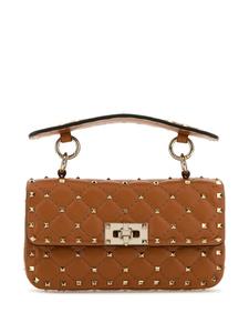Сумка-тоут Valentino Garavani Rockstud Spike, коричневый