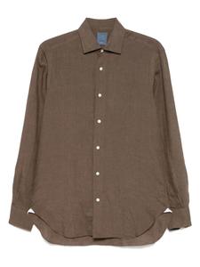 Льняная рубашка Barba, коричневый
