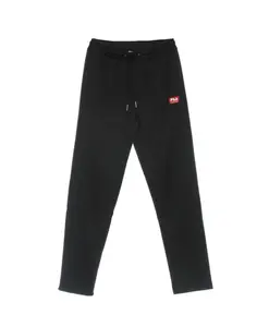 Черные зауженные спортивные брюки, стильный спортивный стиль. Fila, черный