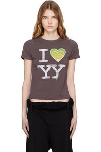 Эксклюзивная детская футболка Ssense «i love yy» Open Yy, белый