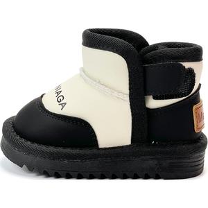 Противоскользящие теплые детские ботинки средней высоты для младенцев и малышей QINUOSHU, бежевый