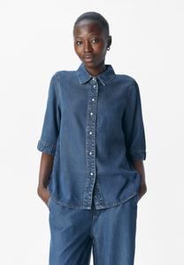Блуза Object Button-down blouse, Dark Blue Denim/Dark-Blue Denim
