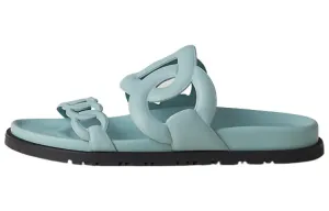 Шлепанцы женские Hermès, синий