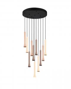 Подвесной светодиодный светильник TRIO, с регулировкой яркости, металлический корпус, степень защиты IP20 Trio Leuchten, мультиколор/черный/бежевый