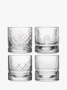 Бокалы Dandy Glass для виски, набор из 4 штук, 300 мл, прозрачные La Rochère, ear