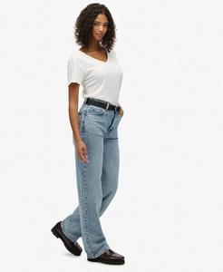 Джинсы с широкими штанинами Superdry, Blue denim