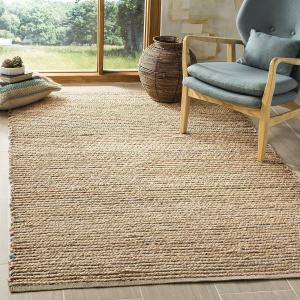 Ковер SAFAVIEH, 183 x 275 см, Cape Cod Collection, Natural & Multi, ручной работы, богемная плетеная полоска из джута, идеально подходит для помещений с высокой проходимостью в гостиной, спальне (CAP307B)