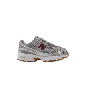 Кроссовки New Balance 740 Bungee Lace Toddler, Silver Metallic Monarch Burgundy