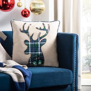 Подушка декоративная Safavieh Blitz, 18x18 см, бежевый / зеленый