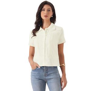 Женская рубашка с коротким рукавом и воротником на пуговицах Inspire Chic