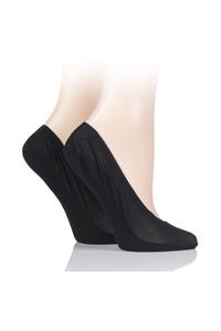 2 пары гладких нейлоновых вкладышей для обуви ELLE, черный