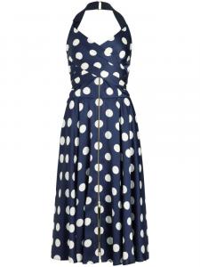 Patou платье миди с вырезом халтер, синий