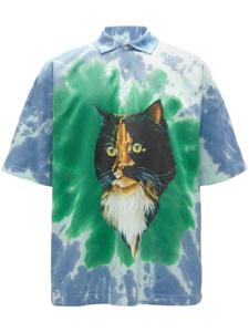 JW Anderson рубашка поло из органического хлопка с принтом тай-дай, синий