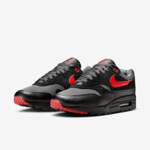 Мужские кроссовки Nike Air Max 1, Black University Red Iron Grey