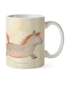 Детская кружка с изображением скачущей лошади, без слов, в винтажном стиле. Mr. & Mrs. Panda