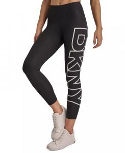 Женские леггинсы с высокой посадкой и рисунком логотипа 7/8 DKNY, мультиколор
