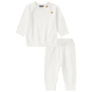 Подарочный набор KIDSWORLD для новорожденных», 2 шт. Детский набор для вязания - НОВАЯ КОЛЛЕКЦИЯ", детский комплект для вязания из натурального хлопка, цвет wollweiß