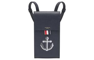 THOM BROWNE Кожаный чехол для телефона на плечо мужской черный