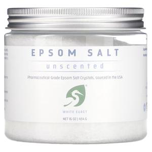 Соль для ванны White Egret Personal Care Epsom Salt без запаха, 454 г
