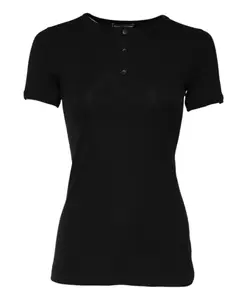 Черная хлопковая футболка-поло с короткими рукавами Dolce & Gabbana, черный