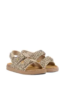 Босоножки с леопардовым принтом на ремешках Tommy Hilfiger Junior, бежевый