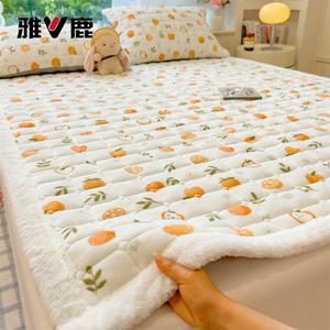 Yalu Матрас молочный вельвет 120х200 см, 2 предмета (матрас + наволочка), квилтинг, дышащий