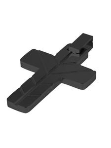 Adeliás Универсальный кулон - крестообразный кулон из нержавеющей стали черного цвета