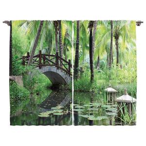 Штора twentyfour Zen Garten (2 шт), 260 см цвет braun/grün