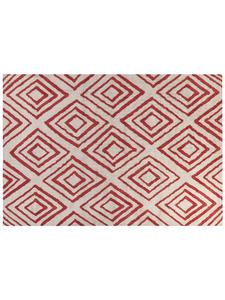 Beliani Шерстяной хаской бело-красный - (Ш) 160 x (В) 3 x (Д) 230 см