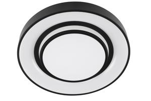 Светодиодный потолочный светильник Novel, 48x8,5 см, черно-белый