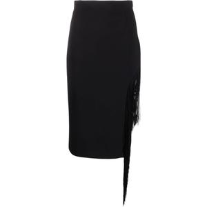 Юбка-карандаш с бахромой PINKO, черный