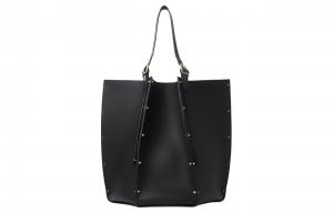 Сумка-шоппер Chloé из зерненой кожи черная большая женская