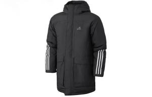 Стеганая куртка мужская черная/серая Adidas, черный