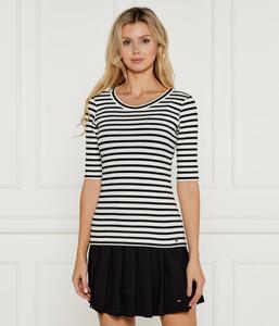 Футболка женская Marc Cain с длинным рукавом в полоску, черно-белый