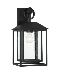 Настенный уличный светильник Califa Mission, черный металл, 46 см, с прозрачным стеклом, для установки на столб, наружных стен, амбаров, террас, домов, веранд, дворов и патио John Timberland