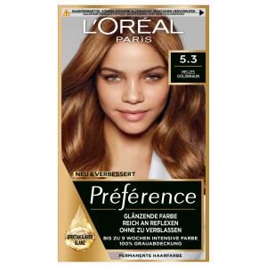 Краска для волос preference Loreal Paris, 5 30 - helles goldbraun, количество 1 шт.