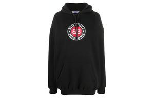 Толстовка женская Balenciaga с круглым логотипом, черный