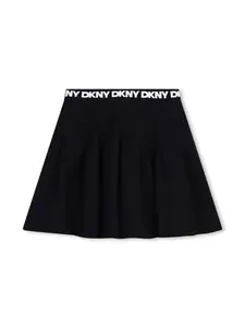 Мини-юбка А-силуэта с логотипом Dkny Kids, черный