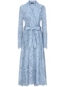 Тренч с кружевом Dolce & Gabbana, синий