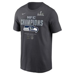 Футболка с принтом Seattle Seahawks - чемпионы конференции НФЛ 2025 Unbranded