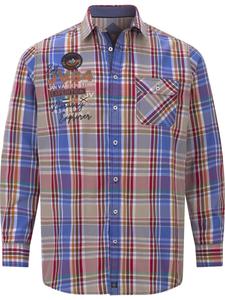 Повседневная рубашка Jan Vanderstorm Regular fit Button Up Shirt Detrik, синий