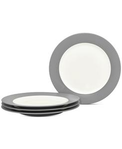 Набор из 4 обеденных тарелок Colorwave Rim Noritake, цвет slate