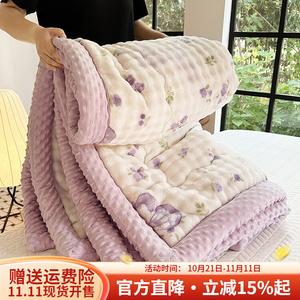 Boyang Пуховое одеяло 180х220 см, вес 3 кг, флис, цвет The Butterfly Will Soon Arrive - Purple