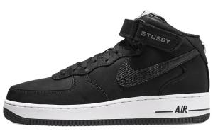 Stussy × Nike Air Force 1 Mid Черный Белый