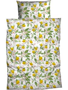 Сатиновое постельное белье желтого цвета Casatex, 155 x 220 + 80 x 80 см